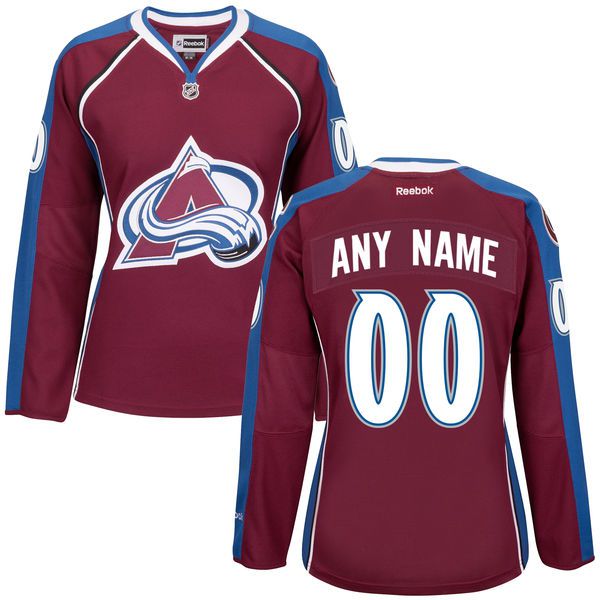 Women Colorado Avalanche Maroon Premier Home Custom NHL Jersey